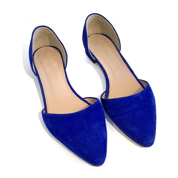 J. Crew Shoes - J. Crew Suede Cobalt Blue Flats
